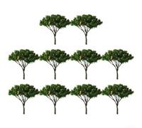 Alberi Modellismo Ferroviario 5cm Plastic+Wire Verde | Ideale per layout ferroviari, strade miniature, scenografie architettoniche, armonia visiva