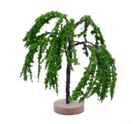 Alberi modello misto per paesaggi diorama realistici in plastica miniatura verde scala HO paesaggio treno 9 x 5 x 5 cm (D)