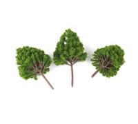Alberi Modello per Diorama Modellismo 20 Pezzi in Scala 1: 75 1: 200 | Verde Plastico, per Scrivania e Soggiorno, Set da Venti Pezzi, Adatto a Paesaggio Architettonico