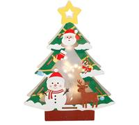 Alberi Natale in legno con stringa luce a LED, giocattolo per scienze educative, strumento per l ' apprendimento della fisica per bambini, progetto artigianale