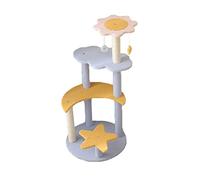 Alberi per Gatti Torre per Gatti Struttura per Arrampicata per Piattaforma A Tre Livelli Mobili per Giocattolo per Tiragraffi per Albero Gatti Interno(A)