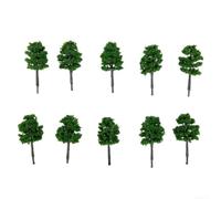 Alberi Plastici per Diorama 5cm Verdi Realistici | Ideali per trenini, diorami, architettura, vivaci, altezza uniforme 5cm