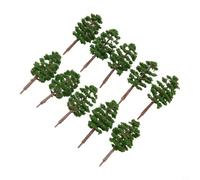 Alberi Plastici Verde 40pz per Diorama Architettura | Materiale plastico , colore vivido, ideale per maquette architettoniche e scenari urbani
