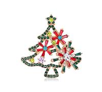 Alberi Spilla Pin Albero Rotante Pin Colorato Per Strass Buon Natale Spilla Per Il Partito Donne Ragazza Decor Natale Gioielli Pins