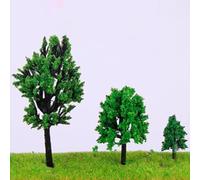 Alberi verdi del paesaggio in miniatura per i layout ferroviari | Costruzione in plastica, rami flessibili, aspetto verde realistico, adatta a binari del treno, terreno di wargame