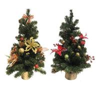 ALBERINI DI NATALE DECORATI ORO/ROSSO CM.30X30XH50