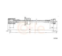 Alberino Flessibile Tachimetro Cofle S07083 per Fiat Lancia