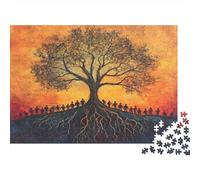 Albero 1000pcs (75x50cm) - Le radici rappresentano Lavoro di squadra Puzzle Per Adulti Giocattolo Fai-da-te