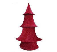 Albero 3D in poliestere rosso H 86 cm Rosso