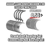 ALBERO A CAMME E CUSCINETTI CONROD +0,50 LANDROVER JAGUAR 2.0D 204DTA TWIN TURBO