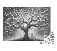 Albero Antico Arte Puzzle 1000 Pezzi Carta per Adulti Atmosfera Bosco Misterioso Gioco di Puzzle 1000 Pezzi Relax Decorazione Regalo 52x38cm/1000pcs