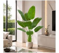 Albero Artificiale 150m Uccello del Paradiso, Pianta Artificiale PE Banano Artificiale, Pianta Finta da Interno, Palma Tropicale Albero Verde Finto con Vaso per la Decorazione della Casa Soggiorno