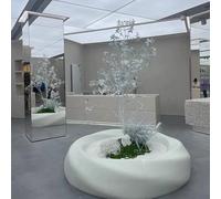 Albero artificiale con campanella d'argento, decorazione paesaggistica for interni ed esterni, albero artificiale for feste di nozze in centri commerciali da giardino(2.2m)