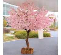 Albero Artificiale con Fiori Rosa: Design dei Rami Regolabile, Fiori realistici in Poliestere, Patio for Tutto L'Anno, Camera da Letto, Decorazioni for Eventi(2.5mx2.5m)