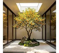 Albero artificiale grande con foglie in tessuto e tronco realistico | Albero artificiale per casa, giardino e negozi, tronco realistico e foglie senza manutenzione(1.8 x 1.2m/70.8 x 47.2in)