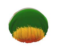 Albero astratto in un campo all'alba Riutilizzabile Impermeabile Lavabile Regolabile Adatto a donne Tutte le lunghezze di capelli Cuffia da a