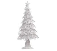 Albero Bianco Glitter Argento 45 cm H