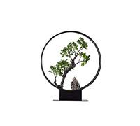 Albero bonsai artificiale in ferro banyan cinese 22,4 pollici