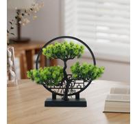 Albero bonsai artificiale, piante artificiali, bonsai verdi, piante finte da