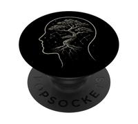 Albero Bonsai Cervello Mente Crescita Zen Natura Stelle Cosmic Calm PopSockets PopGrip Adesivo