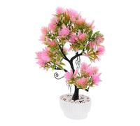 Albero Bonsai Finto in Vaso Rosa, Pianta Artificiale in Plastica | Stile Artistico, per Esterni e Abbinamento Spazi, Non Sbiadisce, Non Richiede Acqua Né Potatura