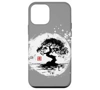 Albero Bonsai Silhouette Cherry Blossom Zen Arte Giapponese Custodia per iPhone 12 mini