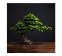 Albero Bonsai Soggiorno bonsai artificiale in stile cinese con decorazioni vegetali simulate Decorazione di piante alberi pino finti del portico Arredamento per la casa(80x100x25cm)