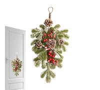 Albero capovolto - 1 Swag natalizio artificiale, ghirlande artificiali | di bacche arțificiali colorate - arredamento per la casa con innovativo mal di Natale! Misurare circa 55x35 cm/21.65x13