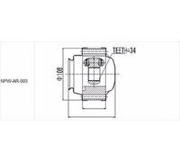 Albero Cardanico Lungo Per Vw Touareg 03-10, Porsche Cayenne 02-, Audi Q7 Nuovo