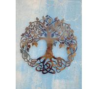 Albero celtico della vita, decorazione da parete in metallo da 59,7 cm