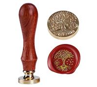 Albero celtico della vita timbro di cera Albero sacro timbro di cera di sigillo 2,5 cm 0,98'' teste di timbro sostituibili Albero celtico tradizionale simbolico del ciclo della vita