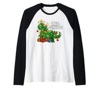 Albero-Ceratops Albero di Natale Ceratops Xmas Dino Maglia con Maniche Raglan