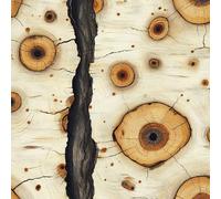 Albero Cerchio annuale Carta da Parati Autoadesiva 0.4x3 m Legno Strisce Pellicola Adesiva per Mobili Impermeabile Carta Adesivo Ispessita Opaco Sticker per Muro Cucina Armadio Cassetto e Scaffali