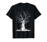 Albero che tiene lanterna uomini vagabondo grafica foresta opera d'arte albero Maglietta