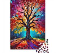Albero Colorato Puzzle 1000 Pezzi Carta Puzzle per Adulti Stile Artistico Gioco di Puzzle 1000 Pezzi Relax Regalo Casa 70x50cm/1000pcs