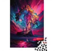 Albero Colorato Puzzle 1000 Pezzi per Adulti Paesaggio Fantastico Gioco di Puzzle 1000 Pezzi Relax Casa Regalo 38x26cm/1000pcs