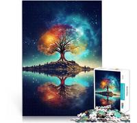 albero cosmico della vita puzzle 1000 pezzi per adulti Giocattoli che creano dipendenza e sfidano l'intelligenza del cervello Regalo di compleanno, regali 38x26cm