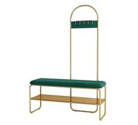 Albero da ingresso con scarpiera e appendiabiti, elegante mensola portaoggetti con 5 ganci per camera da letto e soggiorno, grigio, 80 x 32 x 168 cm