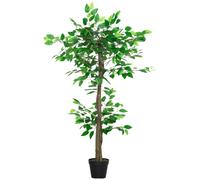 Albero da tè artificiale Outsunny 120 cm con 546 foglie di muschio e vaso verde