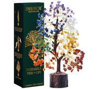 Albero dei 7 chakra della vita con cristalli curativi per la decorazione della casa, decorazione della scrivania dell'ufficio, bonsai Feng Shui fatto a mano per energia positiva, ricchezza e buona