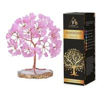Albero dei chakra, albero di quarzo rosa, regalo di buona fortuna, decorazione spirituale per la stanza, regali della fortuna, decorazione da scrivania rosa, oggetti rosa per donne, decorazioni per
