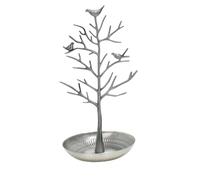Albero dei gioielli Stile artistico a forma di sicomoro for gioielli con espositore for orecchini ad albero uccello in lega metallica a doppio strato(Ancient Silver Bird Tree)