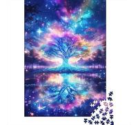 Albero dei Sogni Puzzle 1000 Pezzi Puzzle per Adulti Riflesso Stellato Gioco di Puzzle 1000 Pezzi Relax Decorazione Regalo 70x50cm/1000pcs