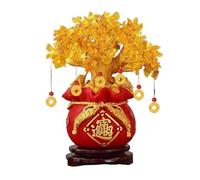 Albero dei soldi di cristallo Feng Shui Cristallo di quarzo citrino Albero dei soldi Stile bonsai Decorazione per fortuna Soldi Buona fortuna Ricchezza Prosperità e successo Palude citrino,Red