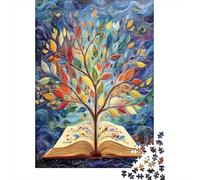 Albero della conoscenza Puzzle 1000Pcs Illustrazione artistica per libri Decorazione Per La Casa. Rilassamento E Intelligence Per Adulti E Bambini Da 14 Anni 70x50cm/1000pcs