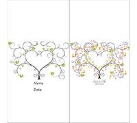 Albero della firma dell'impronta digitale Decorazione del libro degli ospiti con impronte digitali for la partecipazione alla festa di matrimonio fai da te Per il Matrimonio(Color04,40x60cm 16x24inch)
