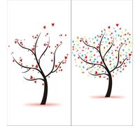 Albero della firma dell'impronta digitale Decorazione del libro degli ospiti con impronte digitali for la partecipazione alla festa di matrimonio fai da te Per Festa(Color01,60x80cm 24x32inch)