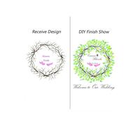 Albero della firma dell'impronta digitale Decorazione del libro degli ospiti con impronte digitali for la partecipazione alla festa di matrimonio fai da te Per Festa(Color03,35x50cm 14x20inch)