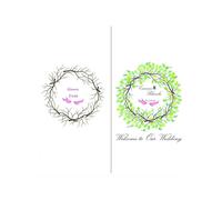 Albero della firma dell'impronta digitale Decorazione del libro degli ospiti con impronte digitali for la partecipazione alla festa di matrimonio fai da te Per il Matrimonio(Color03,35x50cm 14x20inch)