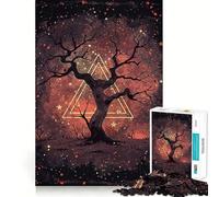 Albero della Saggezza Stellare Puzzle da 1000 Pezzi per Adolescenti Migliora la Memoria Gioco Rilassante Bordo Preciso Articolo Desiderio di Babbo Natale 38x26cm